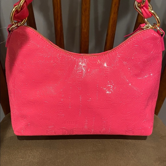Juicy Couture Hot Pink Shoulder Bag with Gold Accents - Picture 5 of 8